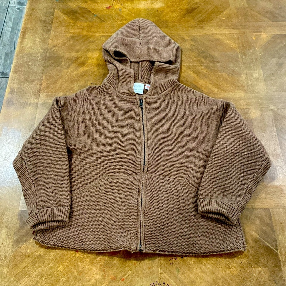 Zara Boys Heathers Chocolate Full Zip size 4-5